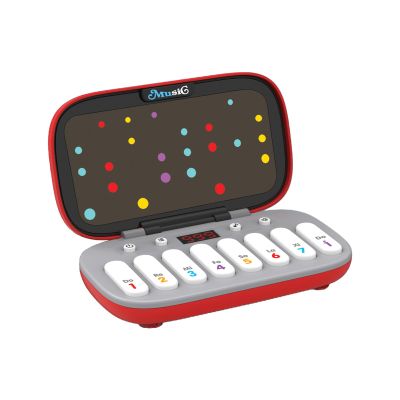 Alomejor Music Games, Portable Electronic Keyboard Mini Digital Piano with 7 Music Rhythms for Hand Speed Practice Parent Child Interaction (Red)