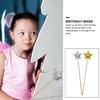 Alasum 2PCS Star Shape Fairy Wands for Birthday Party Dress-up Silver Gold Glitter Wands for Role Play and Costume Accessories view 3