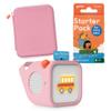 YOTO Player Bundle + Starter Pack for Little Kids + Adventure Jacket & Card Case in Think Pink - Kids Screen-Free Bluetooth Audio Player, All-in-1 Travel Device for Stories Music Podcasts White Noise view 1