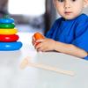 JUMPLAWN 5pcs Mini Wooden Hammer Mallet Educational Pounding for Boys Beat Enhances Hand-Eye Coordination and Dexterity Development view 4