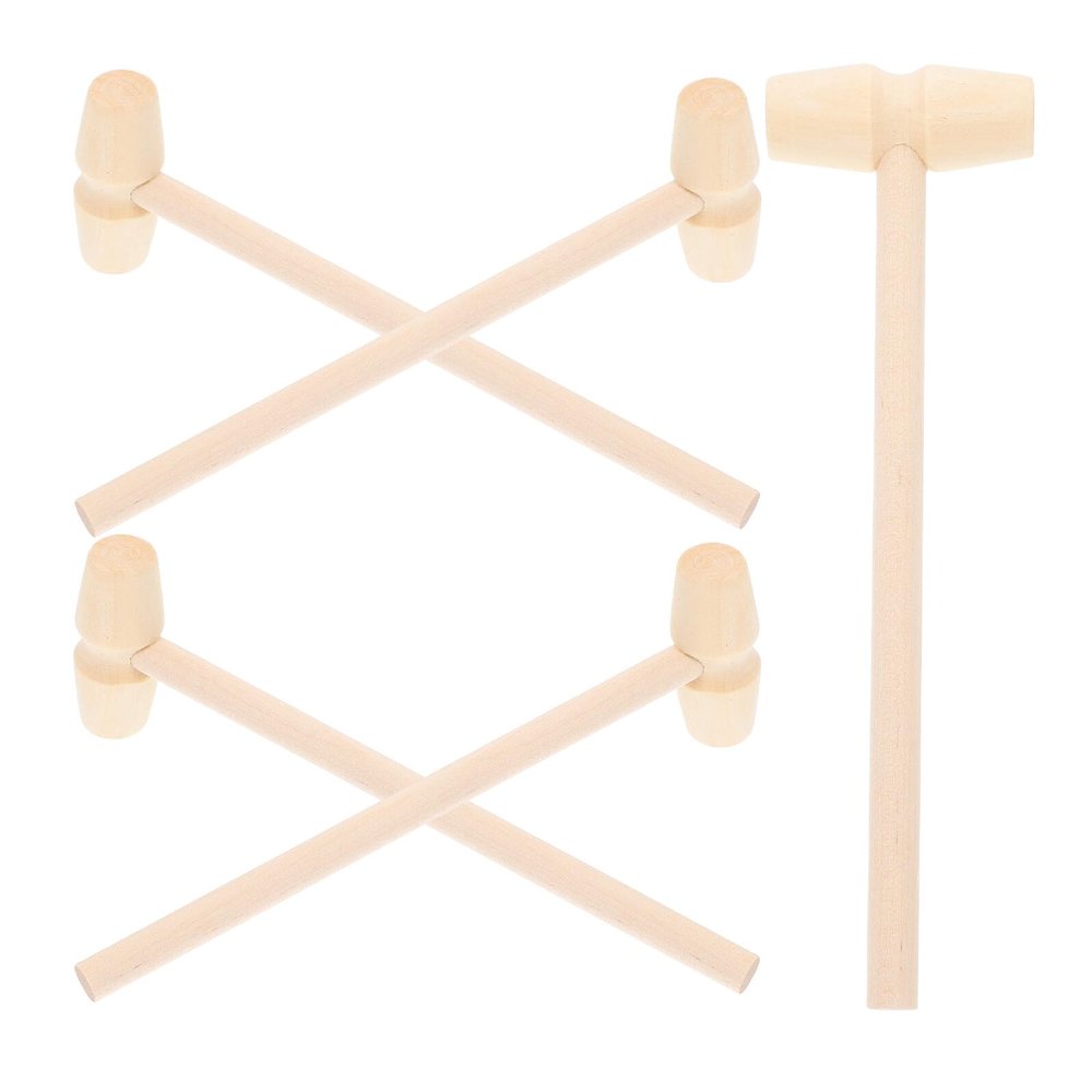 ERINGOGO 5pcs Mini Wooden Hammer Mallet for Educational Beat Enhancing Hand-Eye Coordination and Dexterity Creative Pounding Tool for Boys and Birthday