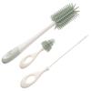 Silicone Milk Bottle Brush Set with Long Handle and 360 Rotation view 1