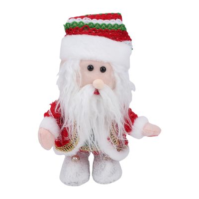 Fdit Walking Santa Toy, Singing Electric Stuffed Doll with Light and Motion for Christmas Display and Holiday Home Decoration