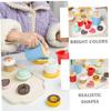 ORFOFE Wooden Tea Pretend Play Dessert Food Miniature Tableware for Creative Role Play and Social Skills Development Educational Afternoon Tea Pretend Playthings view 3