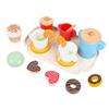 Abaodam Wooden Afternoon Tea Playset with Realistic Miniature Dessert Props for Pretend Play Educational for Birthday and S Day view 1