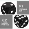 Abaodam 50pcs Black Acrylic Dice Small Lightweight Game Dice for Board Games Party Accessories Tabletop for Home Bar Ktv Fun view 3