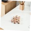 Beaupretty 50pcs Wooden Dice Set Cube Blocks with Rounded Corners for Board Games and Math Teaching Solid Wood Dice with Deep Engraved Dots Classroom and Party Accessories view 4