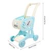 WOONEKY High Imitation Shopping Cart with Smooth Arc Design for Boys and Pretend Play Supermarket Trolley for Role-Playing and Family Enjoyment Blue view 2