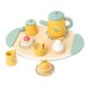 Kisangel Wooden Tea Set Play Kitchen Accessories Miniature House Tableware DIY Tea Set Decor Pretend Play Enhances Coordination and Social Skills view 1