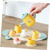 Kisangel Wooden Tea Set Play Kitchen Accessories Miniature House Tableware DIY Tea Set Decor Pretend Play Enhances Coordination and Social Skills view 4