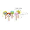 Beaupretty 5pcs Wooden Rattle Cartoon Animal Pattern Handheld Drum Rattles for Sensory Development Early Education Sturdy Wood Material view 2