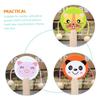 Beaupretty 5pcs Wooden Rattle Cartoon Animal Pattern Handheld Drum Rattles for Sensory Development Early Education Sturdy Wood Material view 3