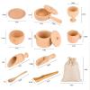 Bffcnl Wooden Pretend Afternoon Tea Set for Kids Ages 3 4 5 Years Old Boys Girls view 2