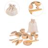 Bffcnl Wooden Pretend Afternoon Tea Set for Kids Ages 3 4 5 Years Old Boys Girls view 3