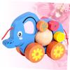 FAVOMOTO Creative Elephant Pull Along Cart for Cartoon Animal Walker Fun Pull Car for Develops Motor Skills and Coordination Safe and Engaging Plaything for Boys view 4