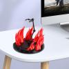 Action Figure Stand with Fire Effects Assembly,Sturdy,Stable,for Collectible Figurine Model Display Rack Display Holder Base, red view 4
