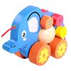 Toyvian Elephant Pull Cart for Cartoon Animal Design Boy Educational Pull Along Walker Enhancing Practical Skills and Observation Safe Fun for Playing view 1