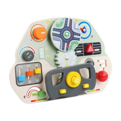 Bffcnl Activity Board for Ages 1-3, Wooden Play Board for Children
