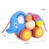 BESTonZON Creative Elephant Pull Cart for Walker Pull Car Educational Animal for Boys and Enhancing Coordination and Practical Skills view 2