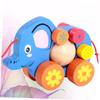 BESTonZON Creative Elephant Pull Cart for Walker Pull Car Educational Animal for Boys and Enhancing Coordination and Practical Skills view 3