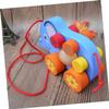 BESTonZON Creative Elephant Pull Cart for Walker Pull Car Educational Animal for Boys and Enhancing Coordination and Practical Skills view 4