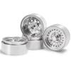 RC Beadlock Wheels For Axial For SCX10 90046 D90 D110 CC01 For TRX4 1/10 4PCS Metal 1.9 Beadlock Wheel Hub Rim RC Car Crawler Upgrade Parts(Silver) view 3