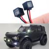 RC lights kit For Traxxas For Trx4-M For Defender For Bronco 1/18 Front Bumper Light For Universal Square Spotlight Rc Crawler Car Upgrade Parts view 3