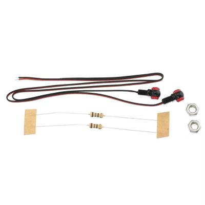 RC Car Lights For Tamiya For Scania 770s For Actros Lesu For Man 56357 R470 R620 3363 1/14 2pcs Metal Side Light Warning Rc Truck Car Tipper(Red 1)