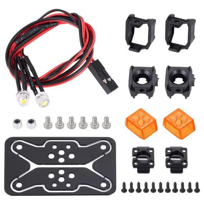RC Car Lights For TRX4 For Axial For SCX10 1/10 12mm 18mm Square White Red Orange Lights Spotlights Searchlight Taillight RC Car Upgrade Parts(Orange,12mm)
