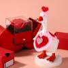 Sinbana Desktop Goose Costume, Cute Outfit Mini Desk Geese Clothes for 7in/17.78cm Magnetic Desk Goose Statue Home & Office Decor (Heart-Shaped) view 3
