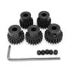 32P 5mm Pinion Motor Gear 17T 18T 19T 20T 21T Hardened Metal Pinion Motor Gear Sets Fit 5mm Shaft Compatible with HPI Kyosho Losi Axial Tamiya 1/8 1/10 RC Car Monster Truck Buggy view 1