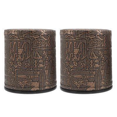 Abaodam 2Pcs Leather Dice Holders Smooth Wear-Resistant Dice Cups for Bar Game Accessories Compact Lightweight Travel-Friendly Game