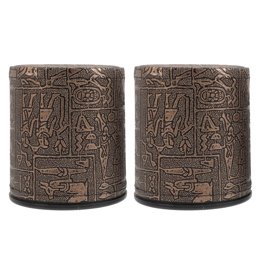 Abaodam 2Pcs Leather Dice Holders Smooth Wear-Resistant Dice Cups for Bar Game Accessories Compact Lightweight Travel-Friendly Game