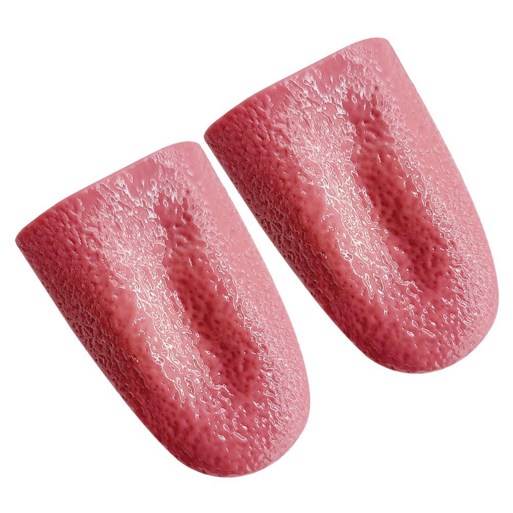 Abaodam 2pcs Realistic Fake Tongue Props Silicone Simulation Flexible Prank Decorations for April Fool's Day Halloween Cosplay Party Accessories