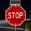 2025 Upgraded Solar Led Stop Sign With 24 High-Visibility Flashing Beads, 2500ft Visibility Range & Ip65 Waterproof, Durable Aluminum Traffic Sign For Road Intersections 80cm/31.5in view 1