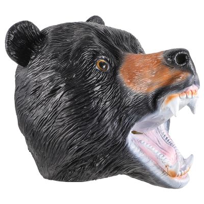 BESPORTBLE Black Bear Cosplay Mask Halloween Animal Costume Accessory Comfortable Fabric Craftsmanship Unique Design for Party Dress Up
