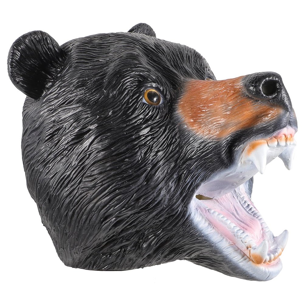 BESPORTBLE Black Bear Cosplay Mask Halloween Animal Costume Accessory Comfortable Fabric Craftsmanship Unique Design for Party Dress Up