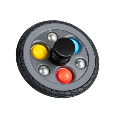 LOPUNER Tyre Shape Gyro for Plastic Rotating Stimulates Creativity and Skills Black Bounce Gyroscope for Boys and Play and Interaction