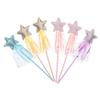 Mikinona 6pcs Star-Shaped Fairy Wands for Party Cosplay Lightweight Portable Wands in Pink Purple Gold Blue for Birthday Wedding Festival Play view 1