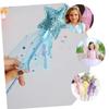Mikinona 6pcs Star-Shaped Fairy Wands for Party Cosplay Lightweight Portable Wands in Pink Purple Gold Blue for Birthday Wedding Festival Play view 4