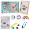 DIY Picture Frame Clay Art Kit for Kids - Rainbow Theme Air Dry Clay Set with Wooden Frame, Tools & Tutorial Cards, Creative Arts and Crafts Gift Set for Children Ages 3+ view 1