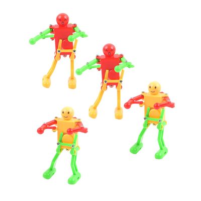 CORHAD 4Pcs Wind-up Plastic Soldier Desktop Decor Mechanical Clockwork Pressure-Relief Ornaments Party Favor Random Color Random Color