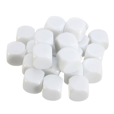 Beaupretty 30Pcs Square Blank Dice Acrylic Cubes for DIY Fun White Game Blocks for Teaching Choice Making and Creative Drawing Activities
