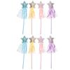 Kisangel 8pcs Magical Fairy Wands for Craft Star Design Solid Sturdy Build Develops Coordination and Imagination view 1