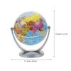 ABOOFAN Rotating World Globe with Stand for Adults Educational Decorative Tellurian Ball Smooth Spin Geography Globe for Classroom Home Office Desk Ornament Blue Tabletop Decor view 2