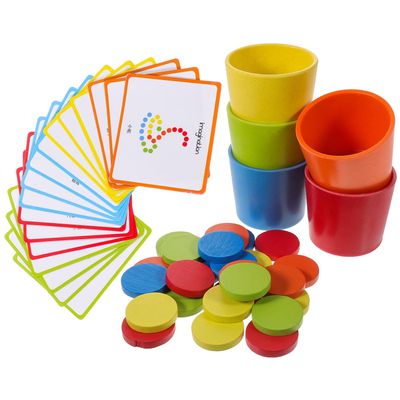 Abaodam Color Sorting Cups Montessori Educational Color Cognition and Logical Thinking Development Lightweight Stacking Cups for Early Learning and Sensory Play