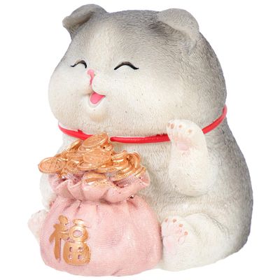 Alasum Adorable Fortune Cat Saving Bank Vinyl Coin Container for Cute Cartoon Style Home Decor Feng Shui Lucky Cat Ornament