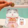 Alasum Adorable Fortune Cat Saving Bank Vinyl Coin Container for Cute Cartoon Style Home Decor Feng Shui Lucky Cat Ornament view 2
