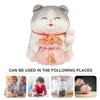 Alasum Adorable Fortune Cat Saving Bank Vinyl Coin Container for Cute Cartoon Style Home Decor Feng Shui Lucky Cat Ornament view 3