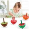 PAMINGONO 6pcs Wooden Gyro for Creative Hand-Spun Tops Plaything Educational Traditional Spinning for Boys view 2